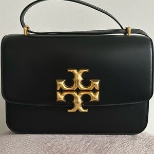 Tory Burch - Gorgeous Eleanor bag in black calf leather (size medium)